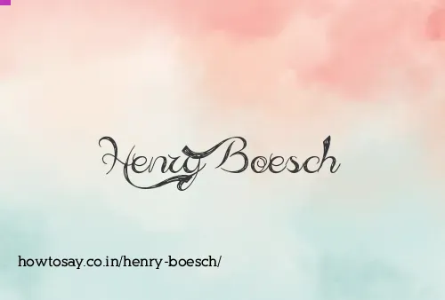 Henry Boesch