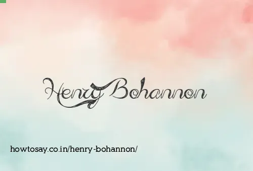 Henry Bohannon