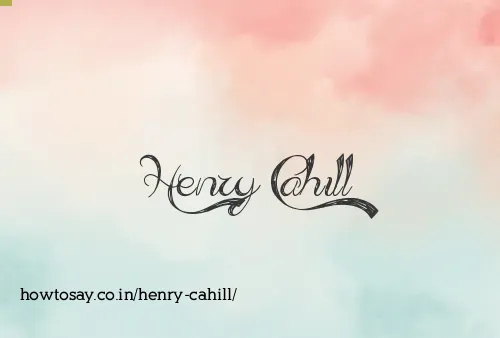 Henry Cahill
