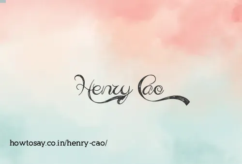 Henry Cao