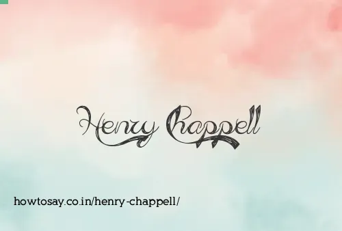 Henry Chappell