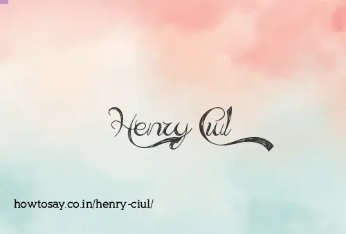 Henry Ciul