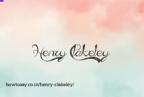 Henry Clakeley