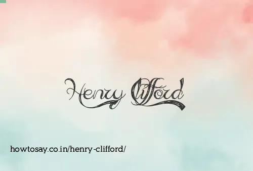 Henry Clifford