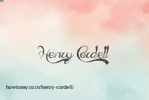 Henry Cordell