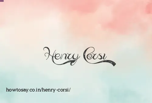Henry Corsi