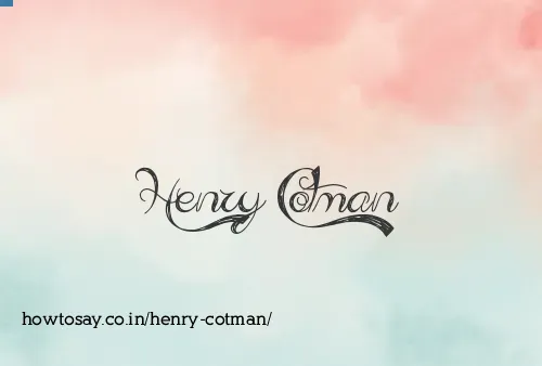 Henry Cotman