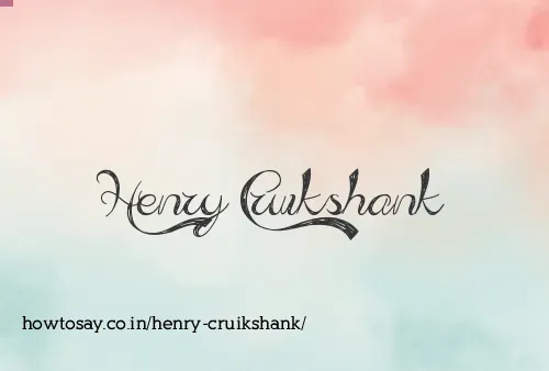 Henry Cruikshank