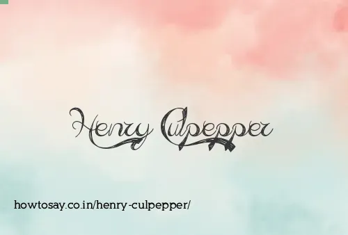 Henry Culpepper