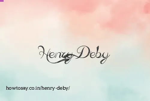 Henry Deby