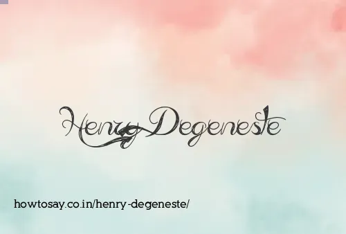 Henry Degeneste