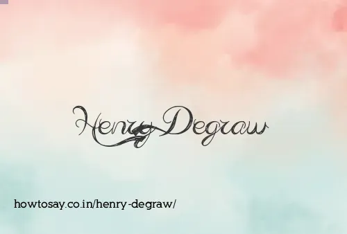 Henry Degraw