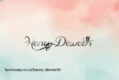 Henry Dewerth