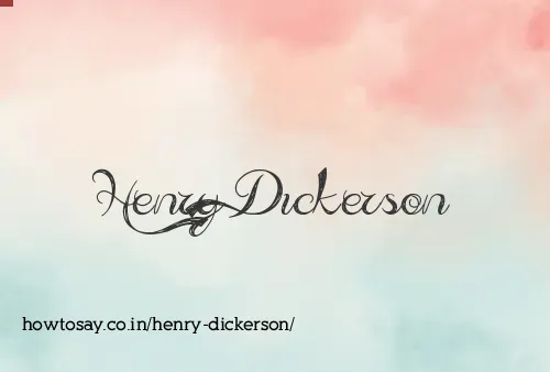 Henry Dickerson