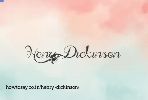 Henry Dickinson