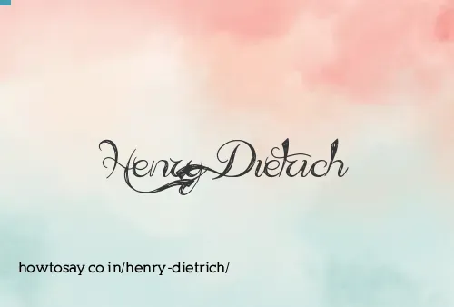 Henry Dietrich