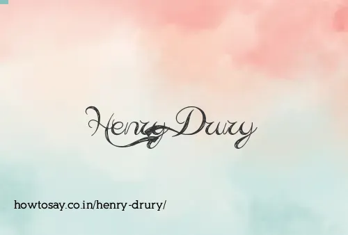 Henry Drury