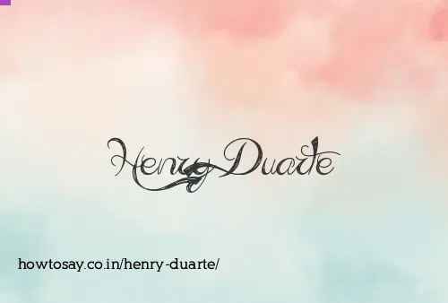 Henry Duarte