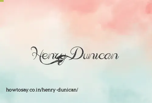 Henry Dunican