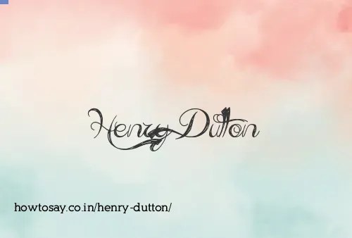 Henry Dutton
