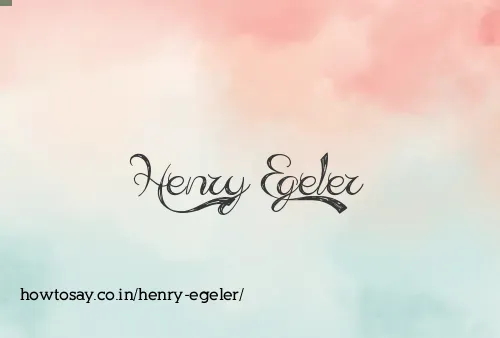 Henry Egeler