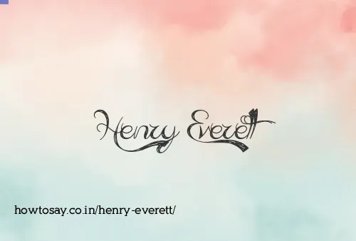 Henry Everett