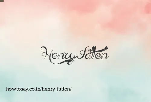 Henry Fatton