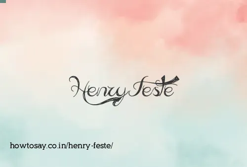 Henry Feste