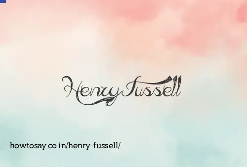 Henry Fussell