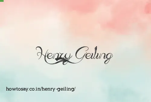 Henry Geiling