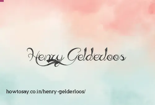 Henry Gelderloos
