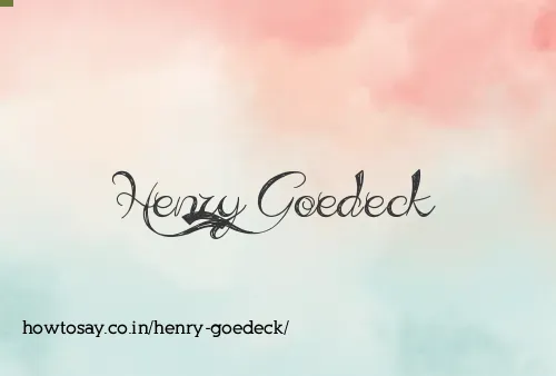 Henry Goedeck
