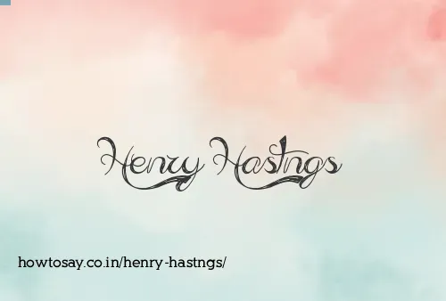Henry Hastngs