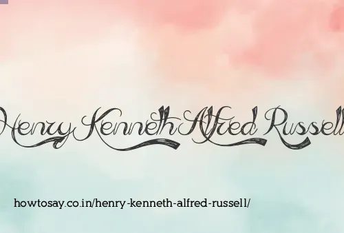 Henry Kenneth Alfred Russell