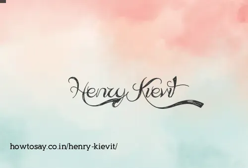Henry Kievit
