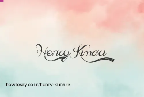 Henry Kimari