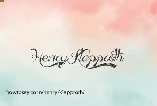 Henry Klapproth