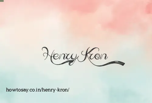 Henry Kron