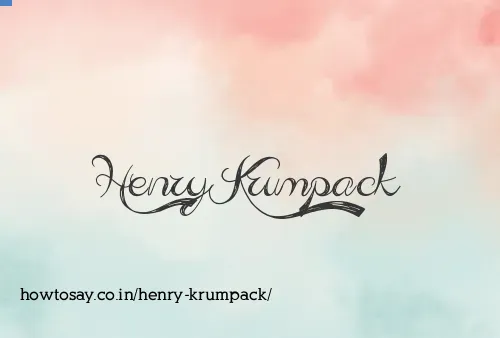 Henry Krumpack