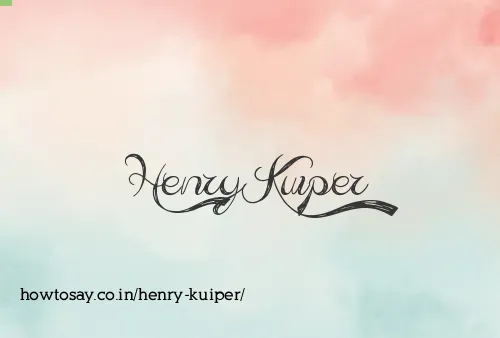 Henry Kuiper