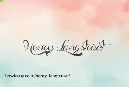 Henry Langstraat