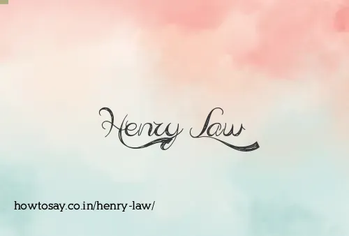 Henry Law