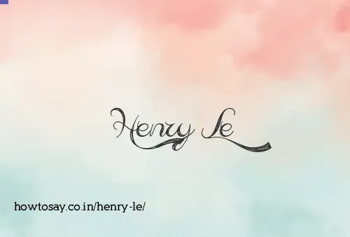 Henry Le