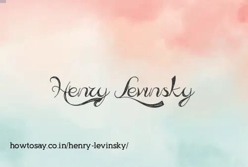 Henry Levinsky
