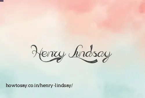 Henry Lindsay