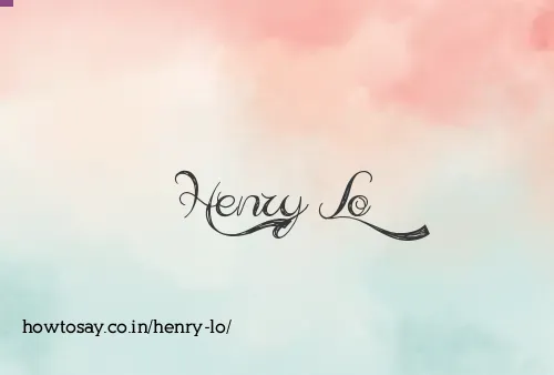 Henry Lo