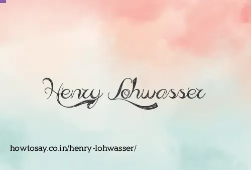 Henry Lohwasser
