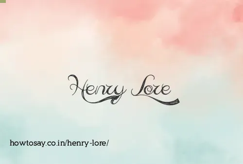 Henry Lore