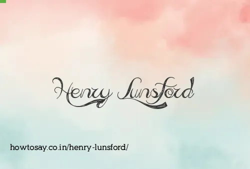 Henry Lunsford