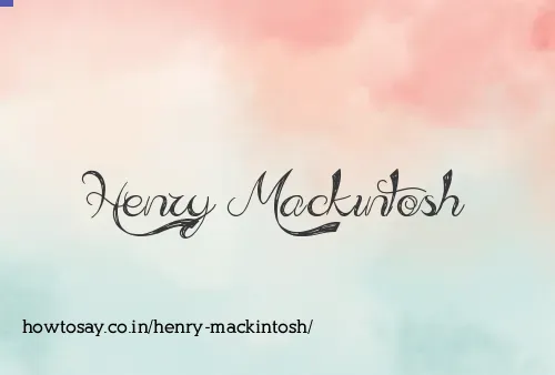 Henry Mackintosh